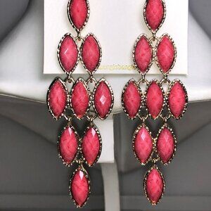 Amrita Fuchsia & Gold Chandelier Earrings